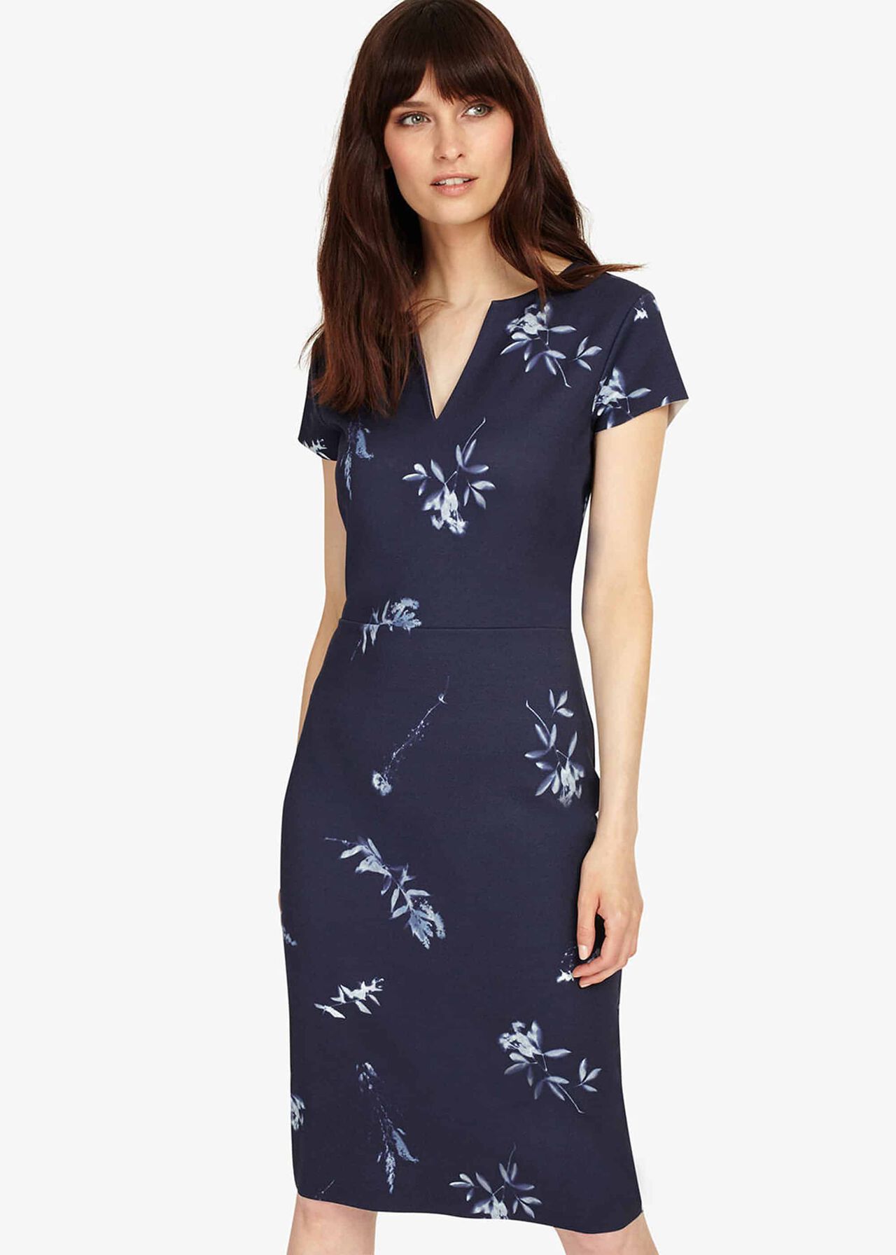 Megan Leaf Print Dress