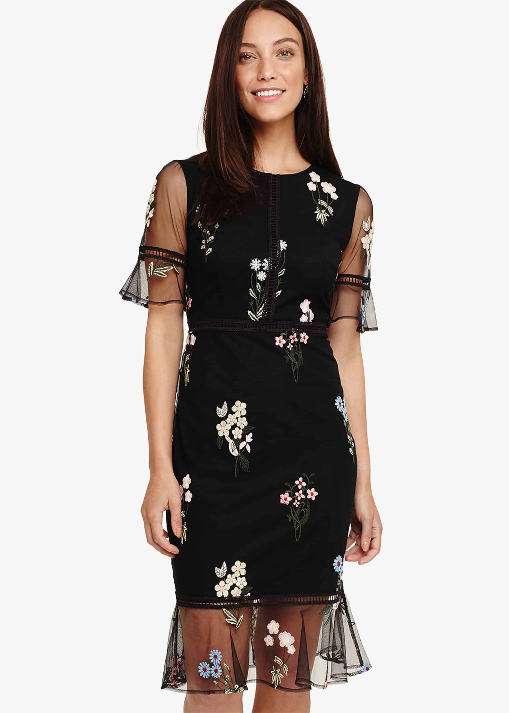 Ditsy Embroidered Dress | Phase Eight