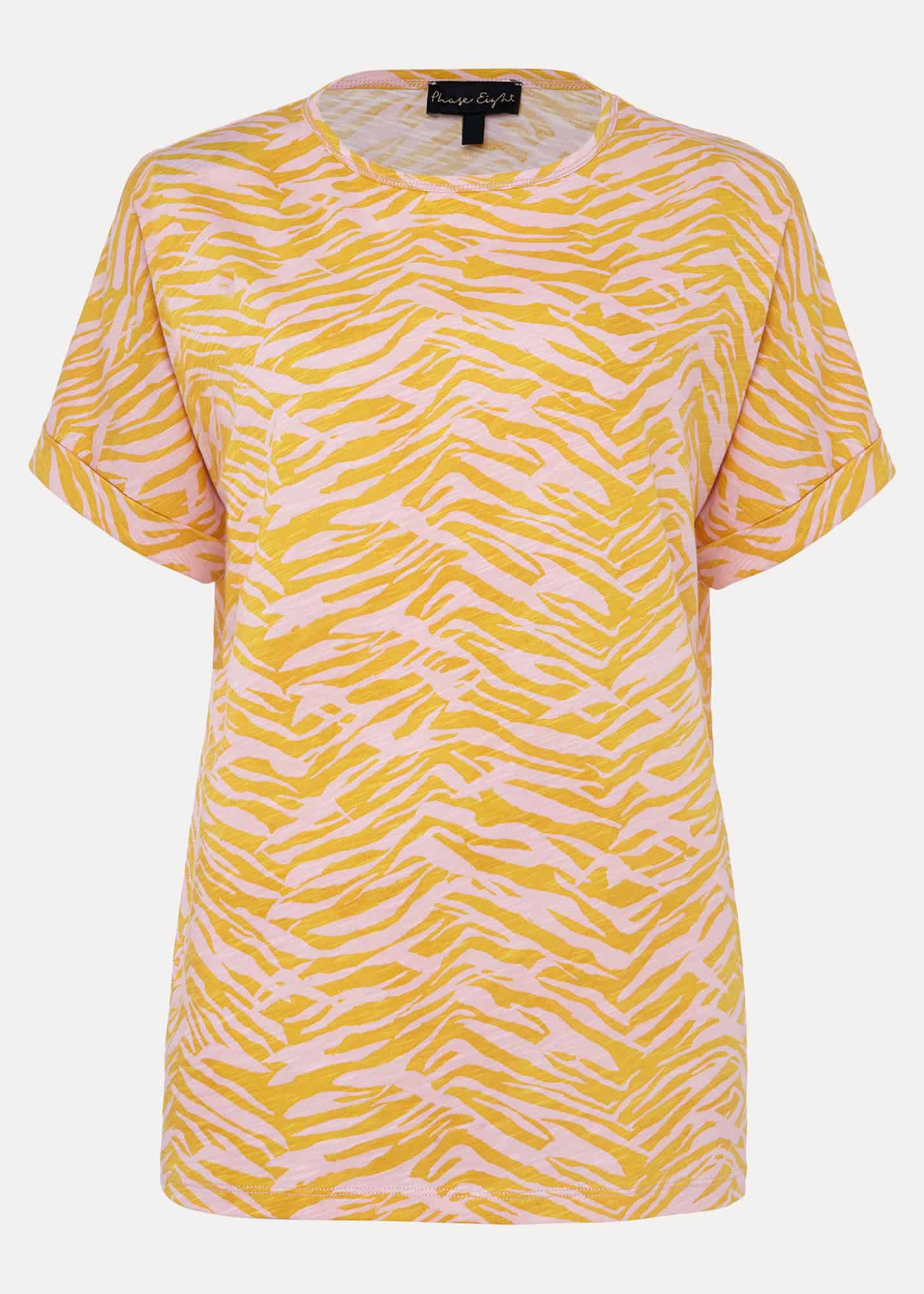 Phase eight lamona print knit top yellow clearance