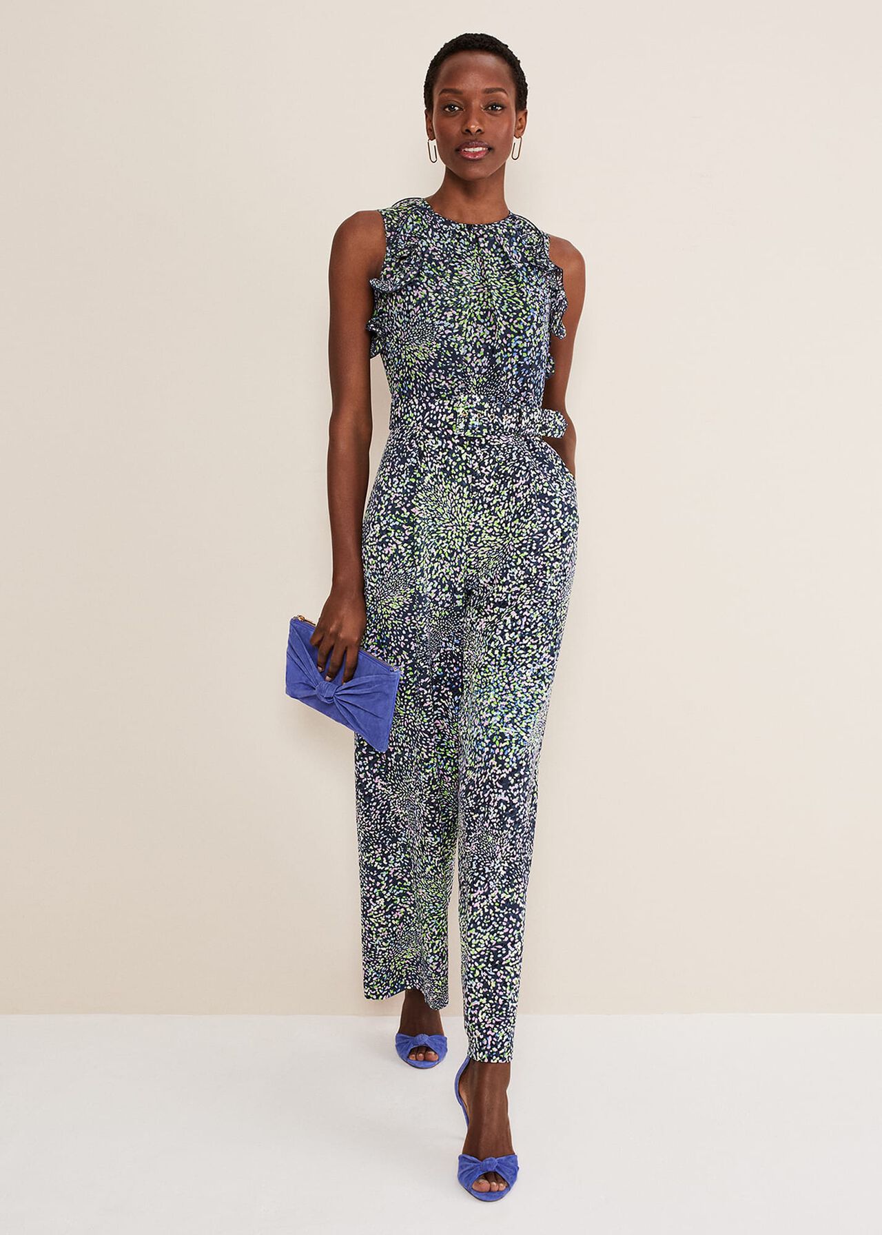 Maggie Ditsy Ruffle Jumpsuit