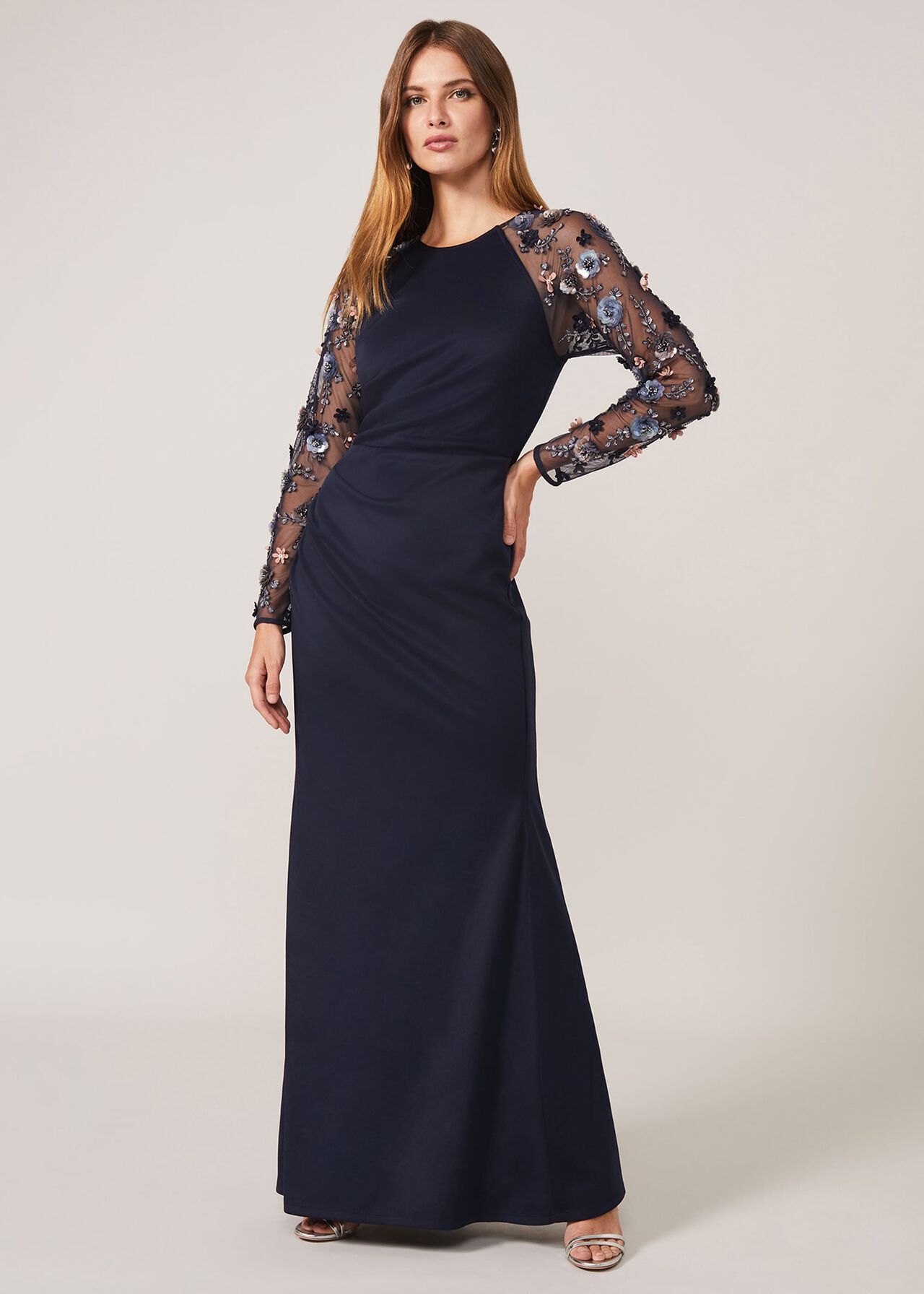 Jody Sequin Sleeve Maxi Dress