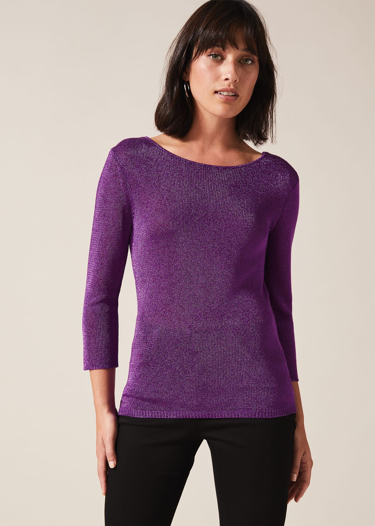 Macey Metallic Fitted Jumper