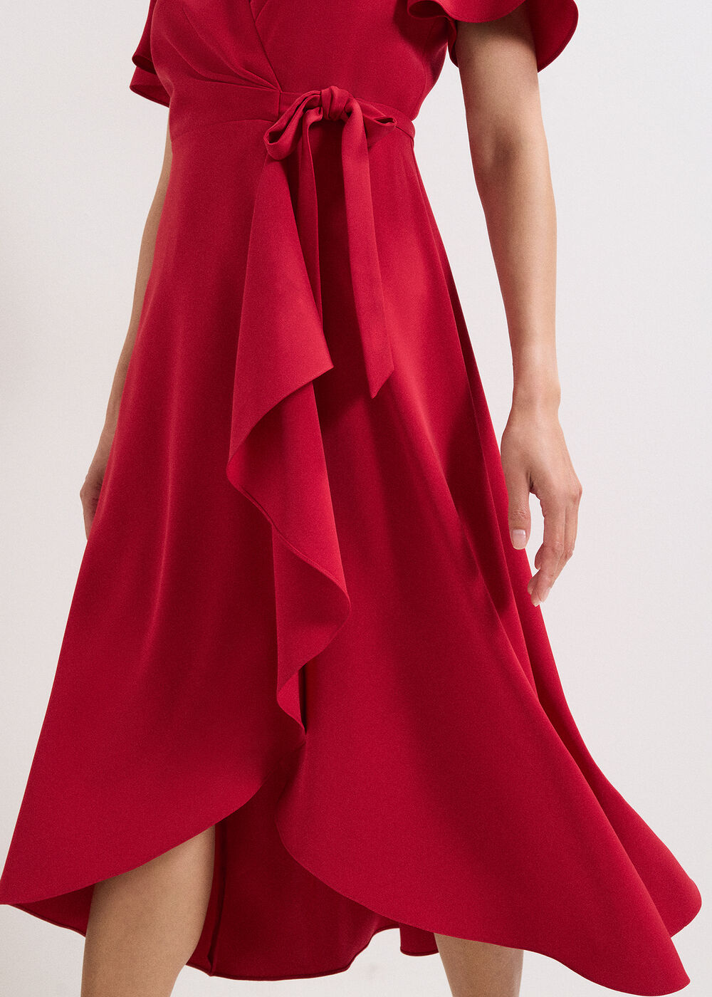phase eight maura wrap dress red Julissa Red Wrap Midi Dress
