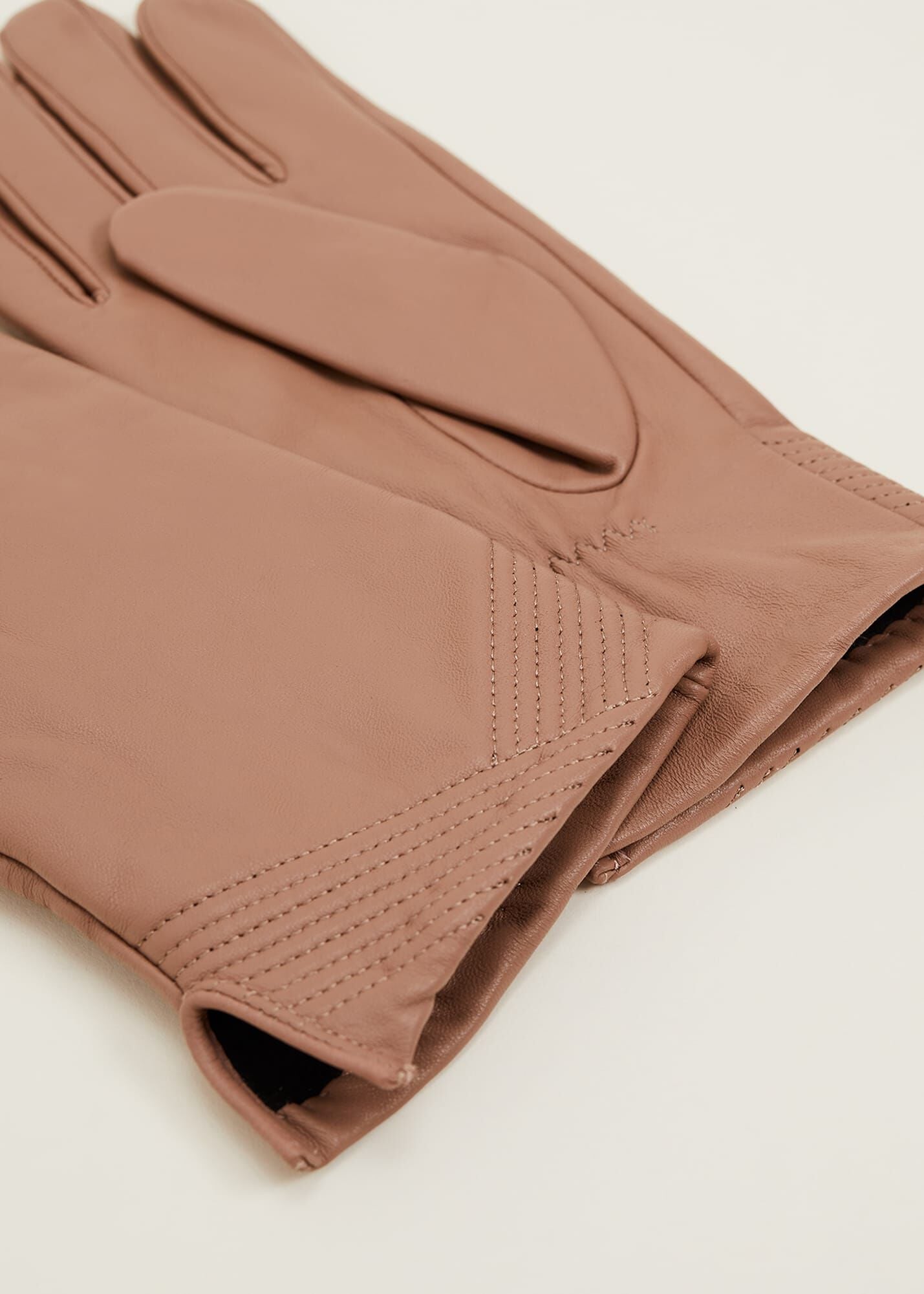 Pleat Detail Leather Gloves | Phase Eight UK |