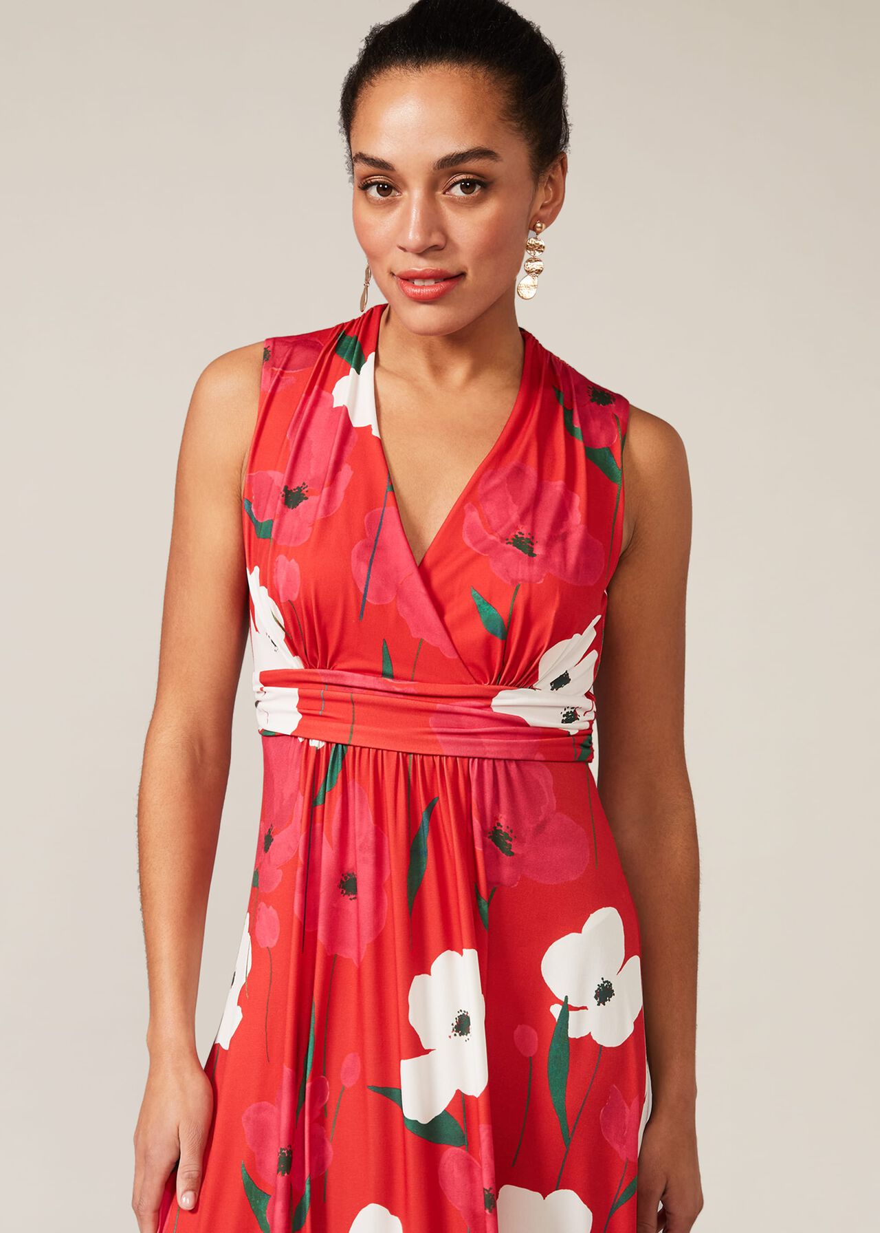 Lou-Poppy Floral Jersey Maxi Dress