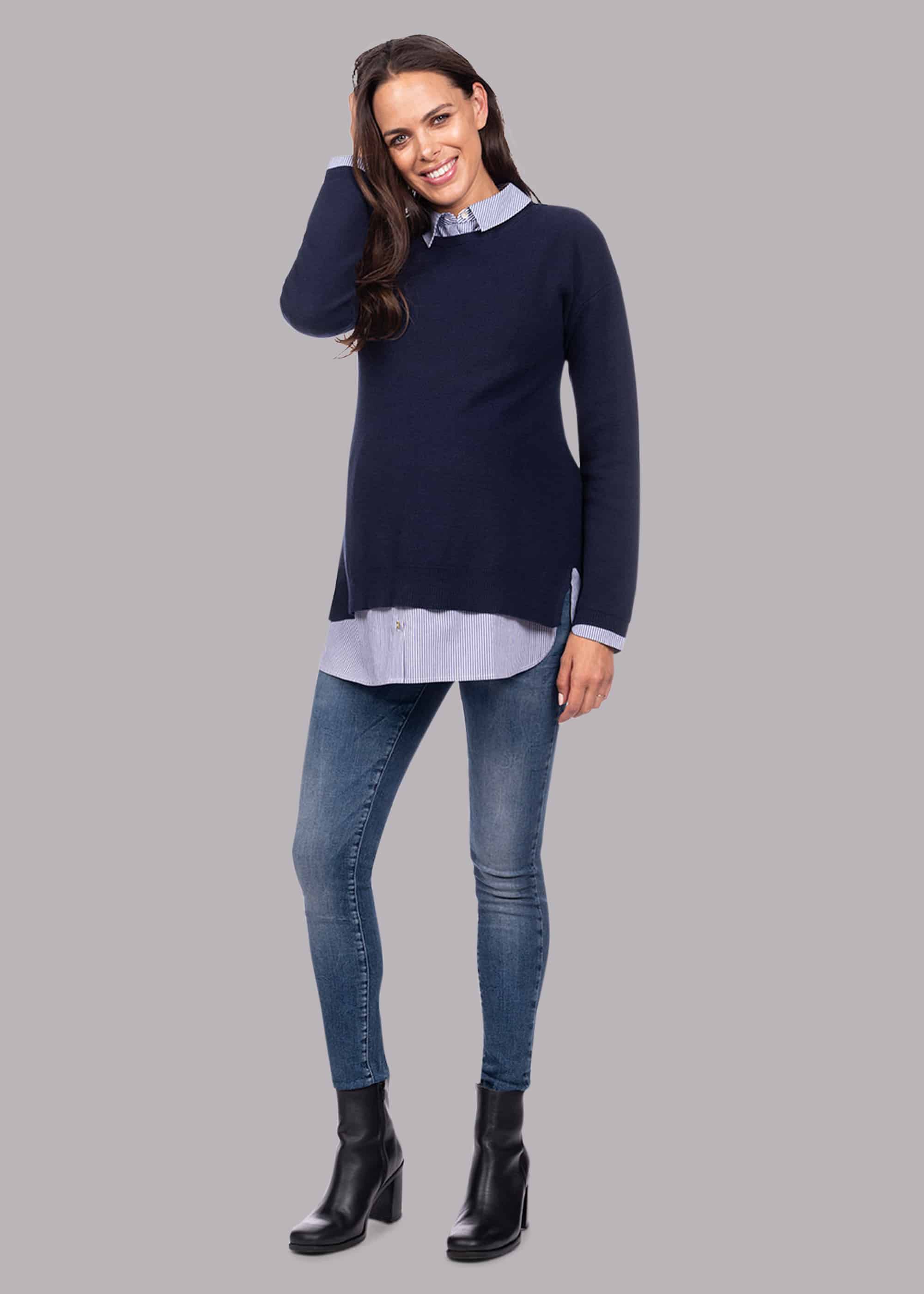 maternity denim jumper