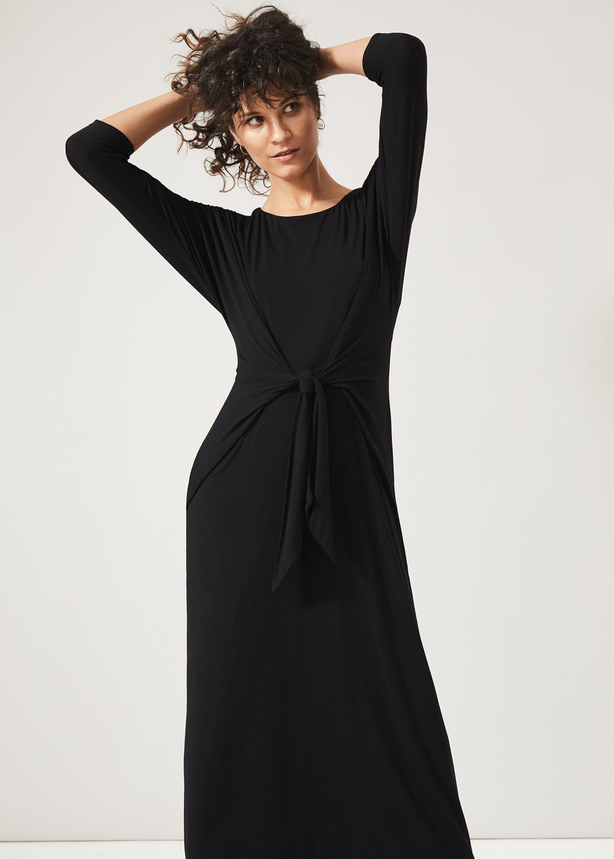 Cindy Tie Front Jersey Dress | Phase Eight