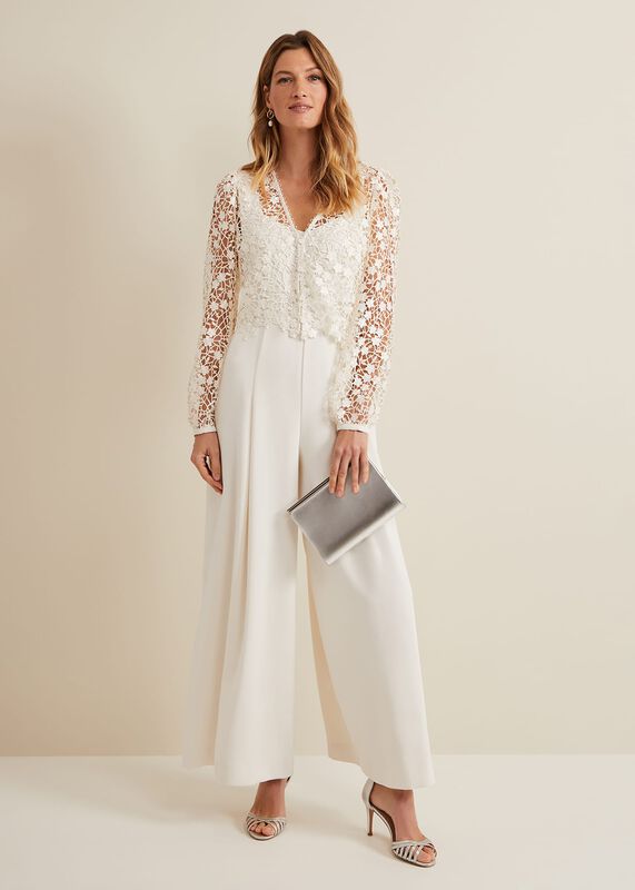 Mariposa Cream Lace Jumpsuit