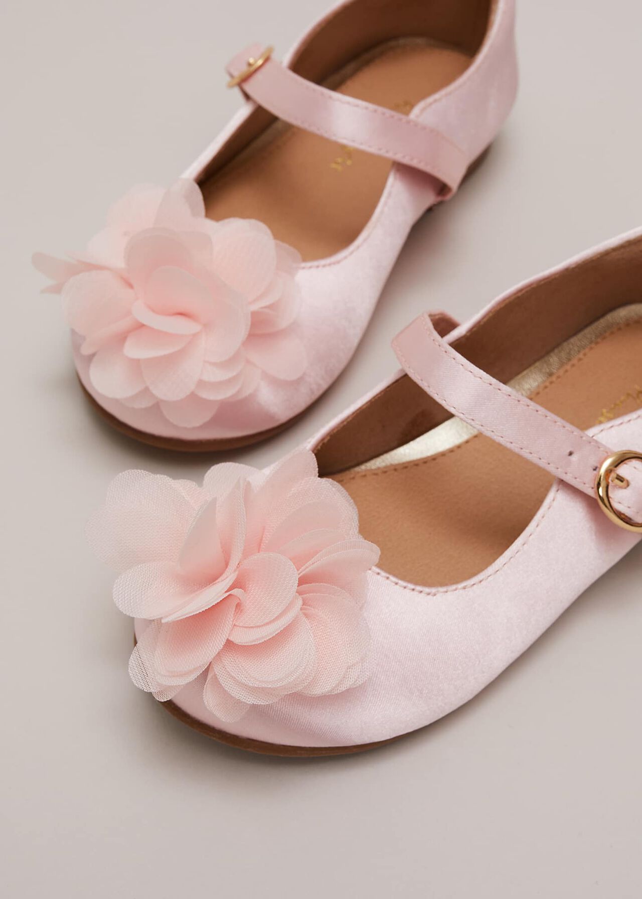 Satin Flower Detail Shoes
