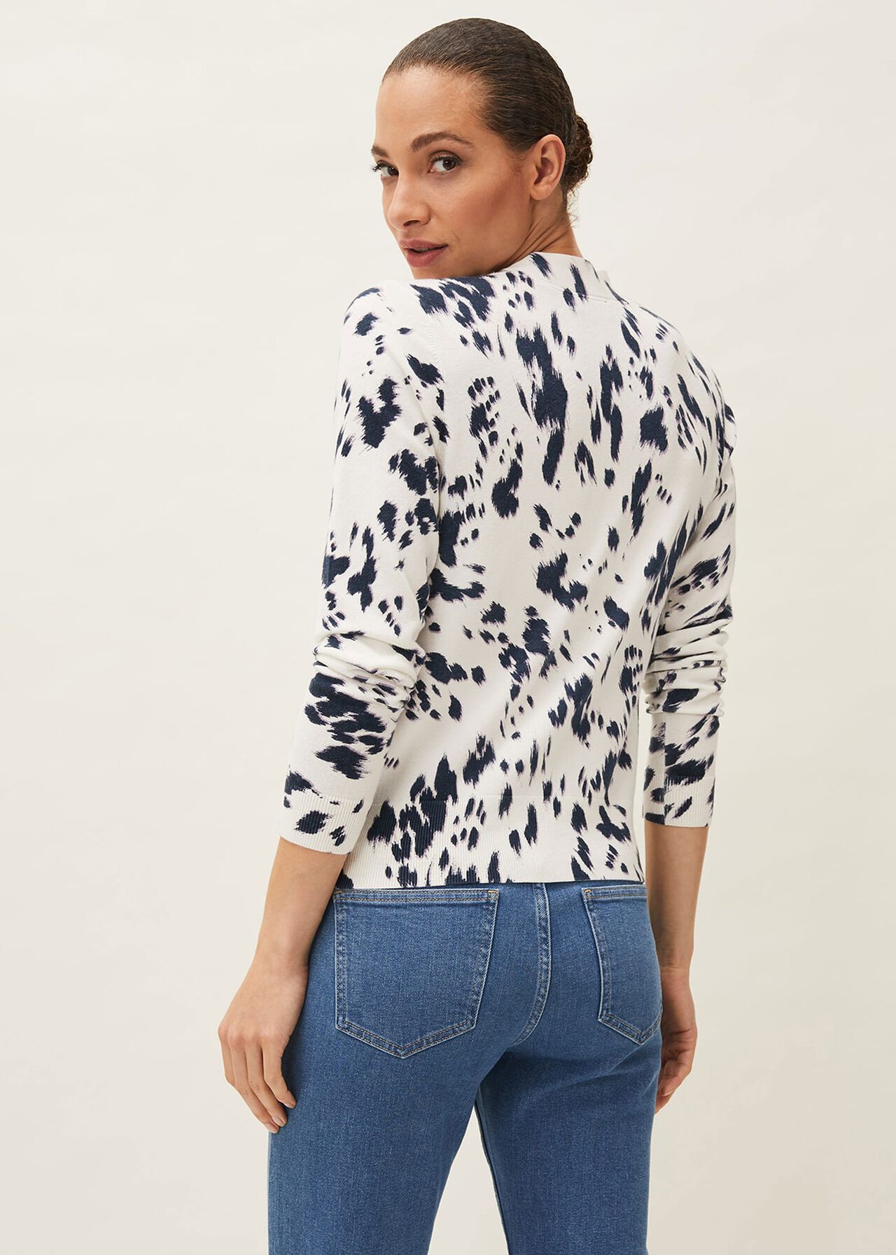Camille Abstract Print Cardigan