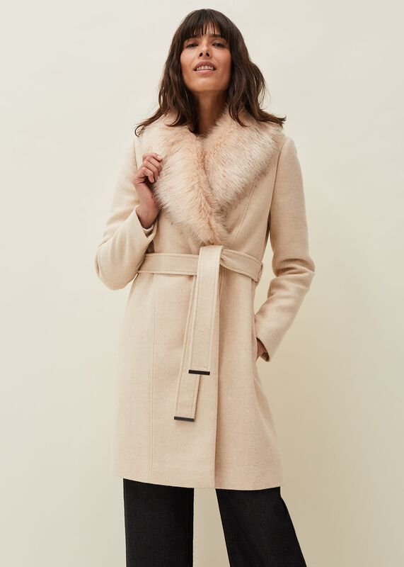 Nina Fur Collar Coat