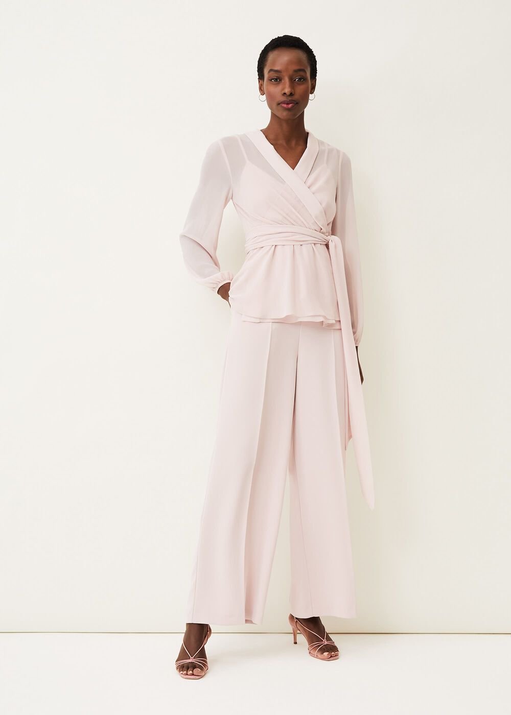 Florentine Semi-Sheer Wrap Top