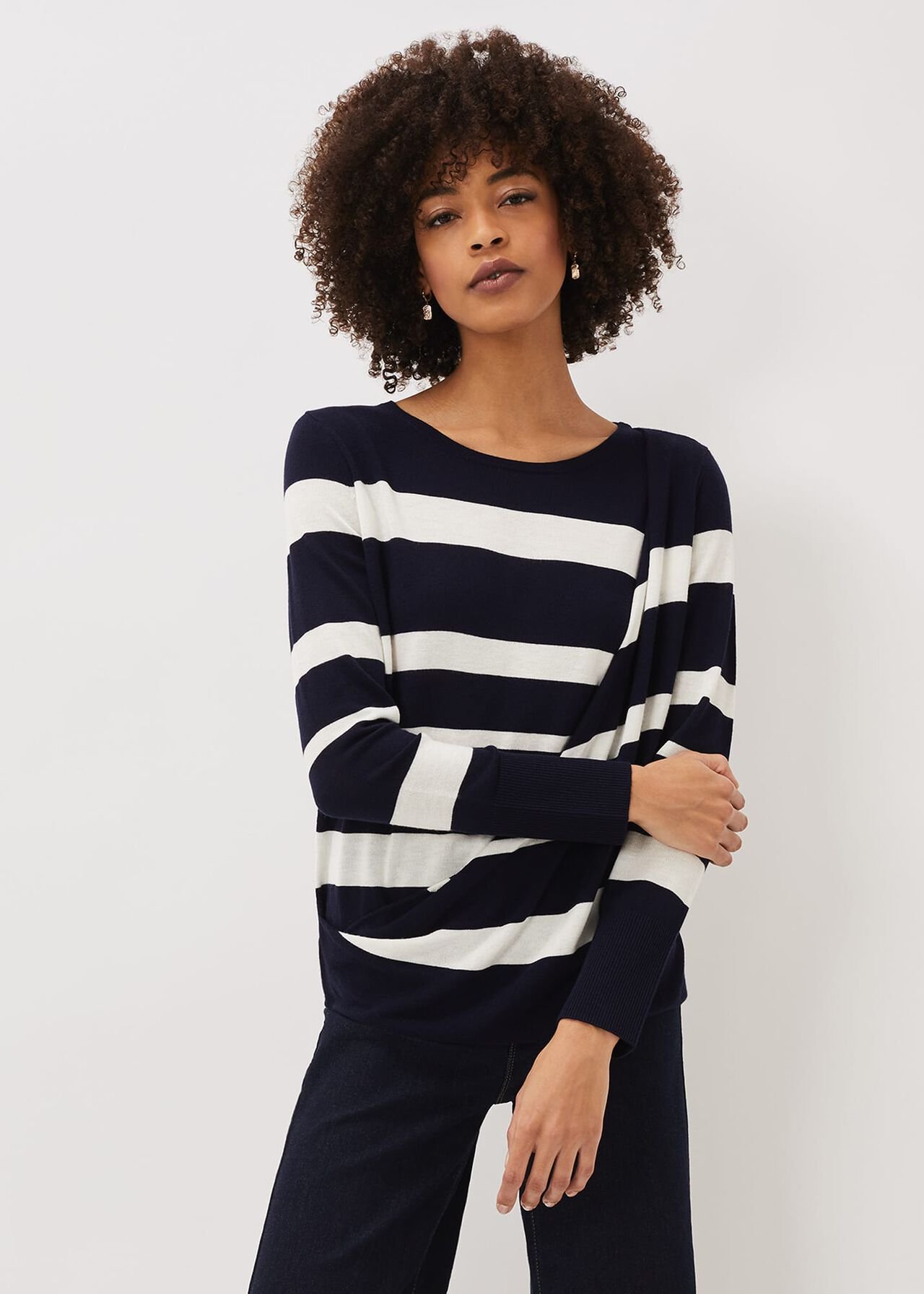 Mary Stripe Fine Knit Jumper