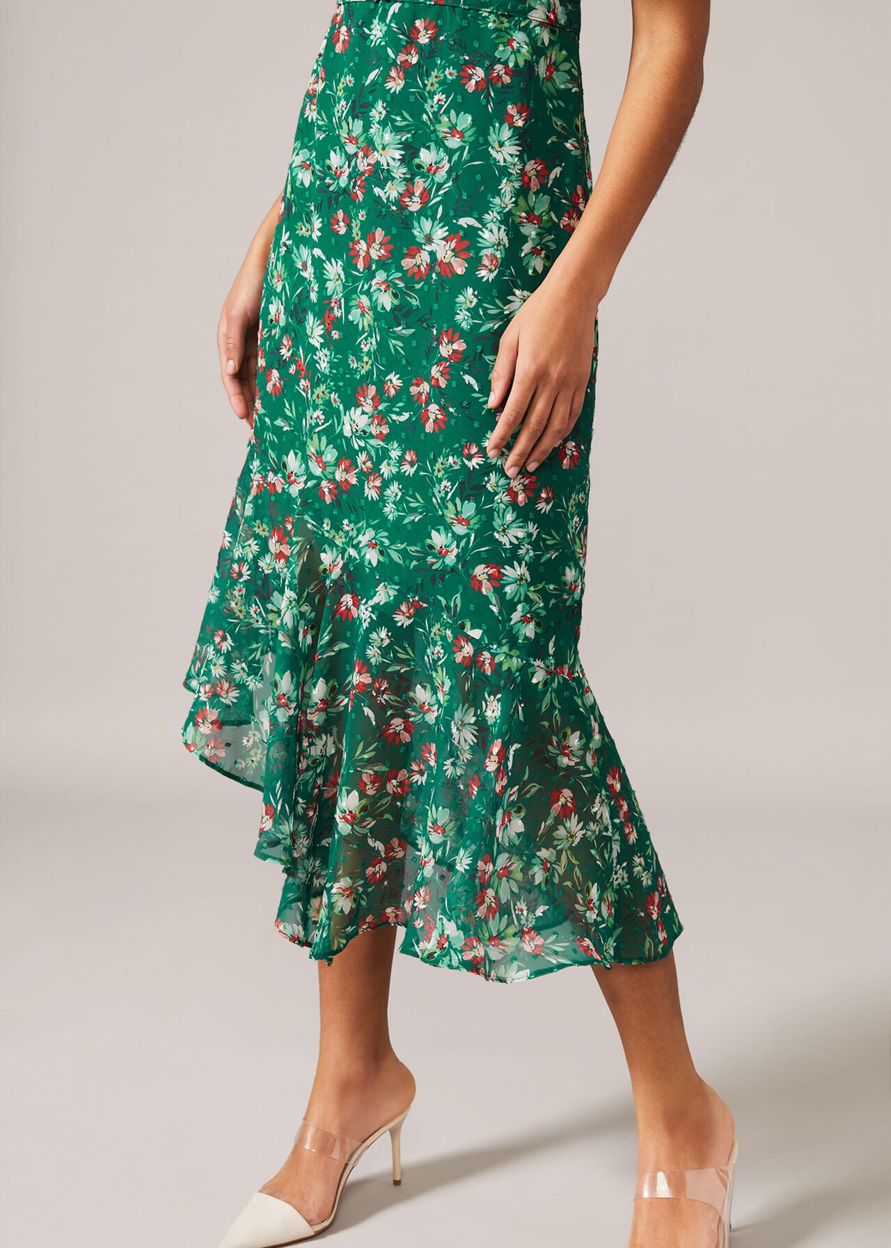 Coralee Textured Floral Dress