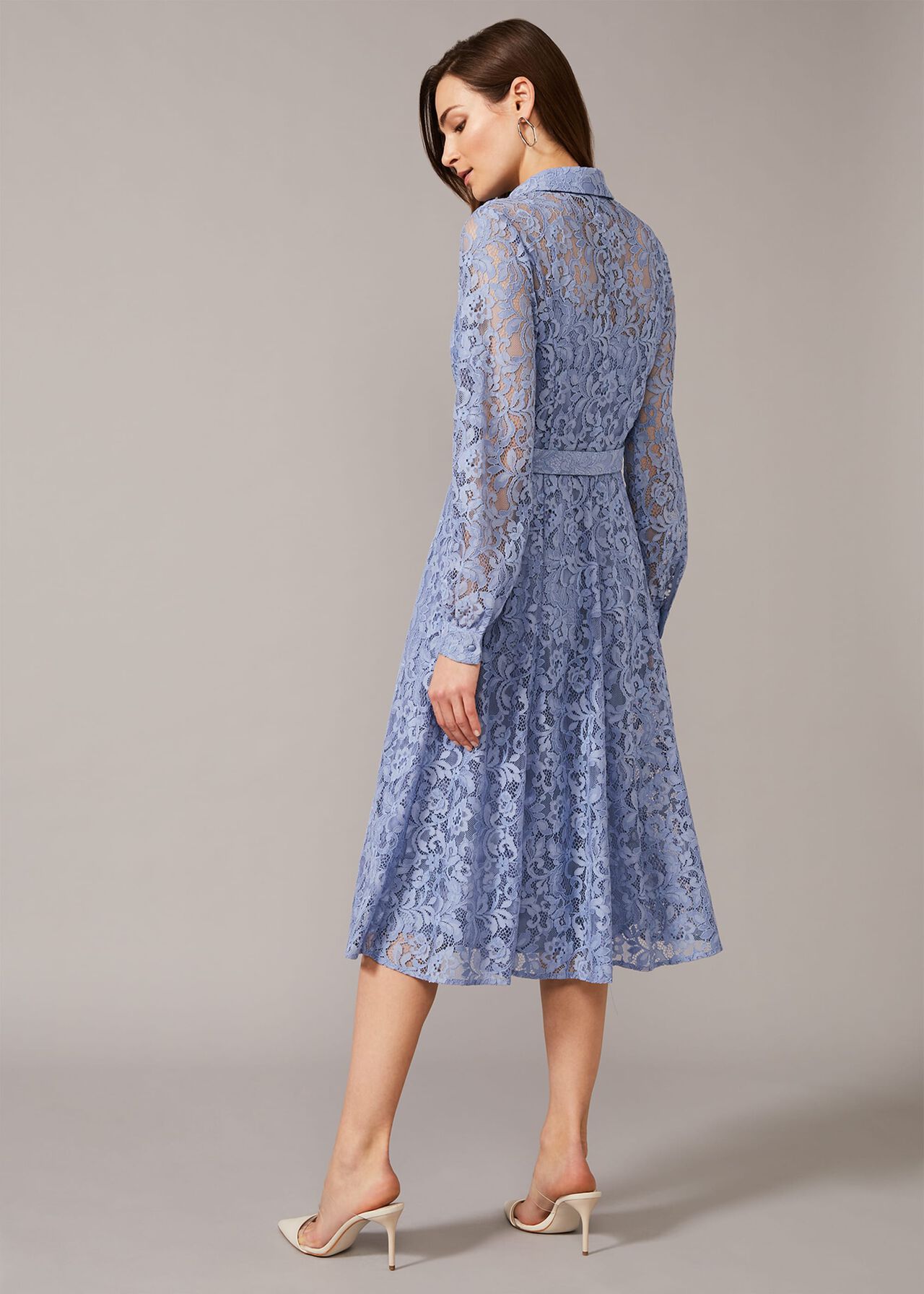 Autumn Lace Belted Dress