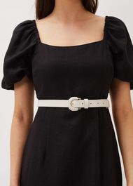 Self Covered Leather Waist Belt