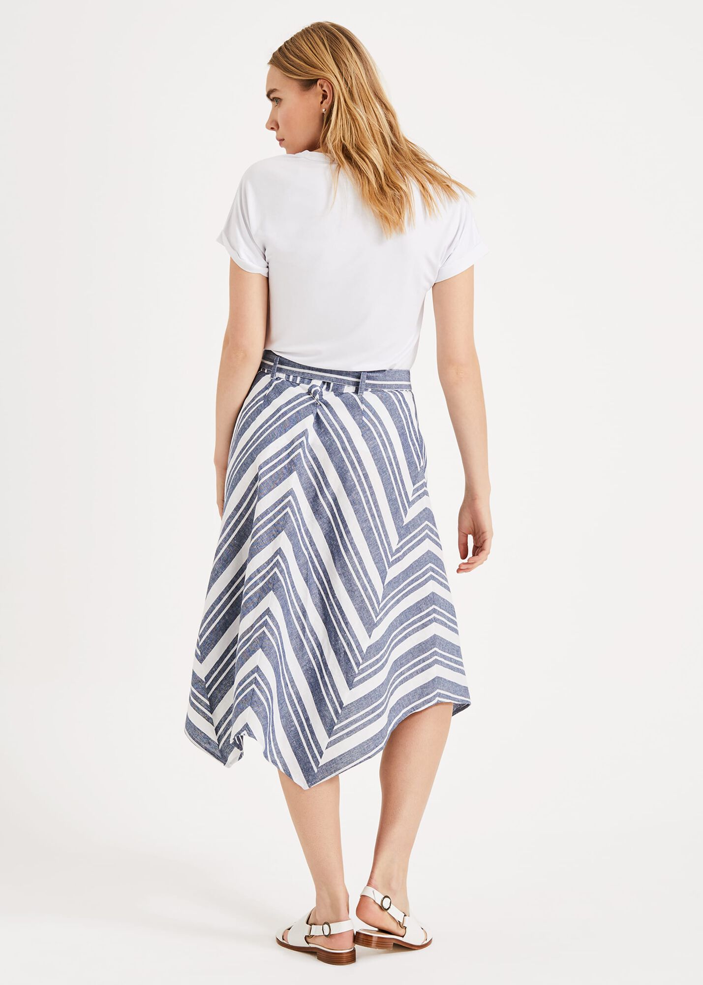 Maggiore Linen Stripe Skirt | Phase Eight