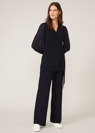 Corinne Jersey Wrap Top