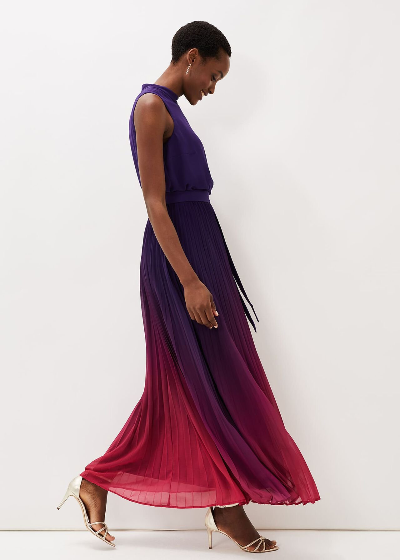 Lily Dip Dye Pleated Dress