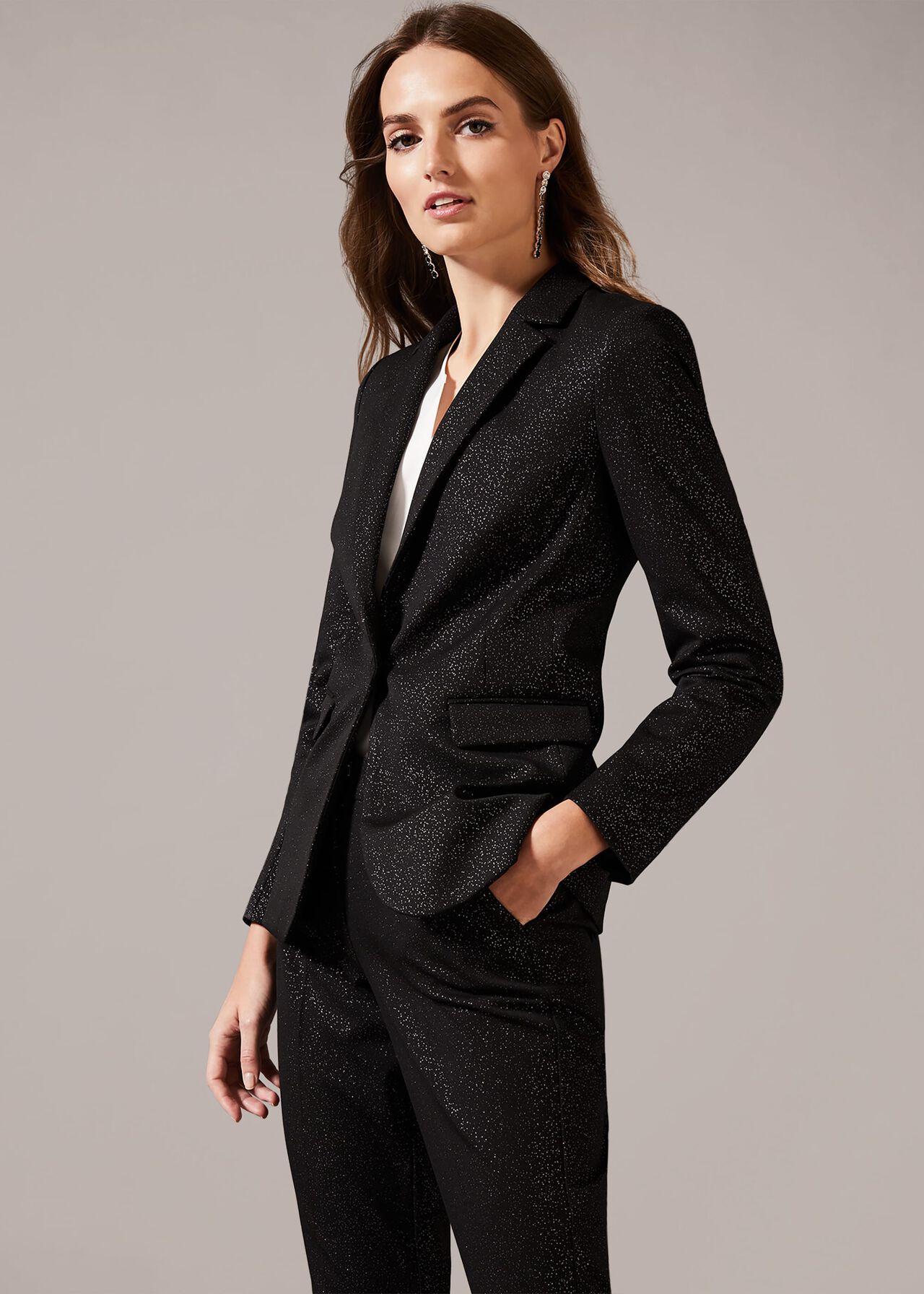 sparkle black suit