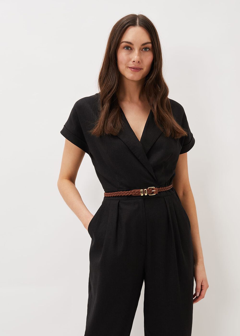 Thin Plaited Waist Belt