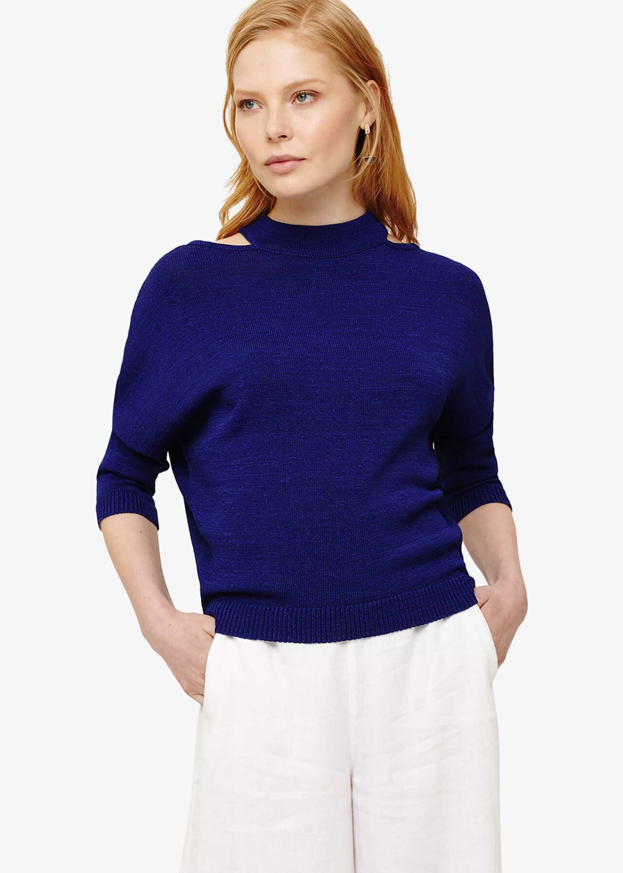 Candice Cut Neck Tape Knit Top