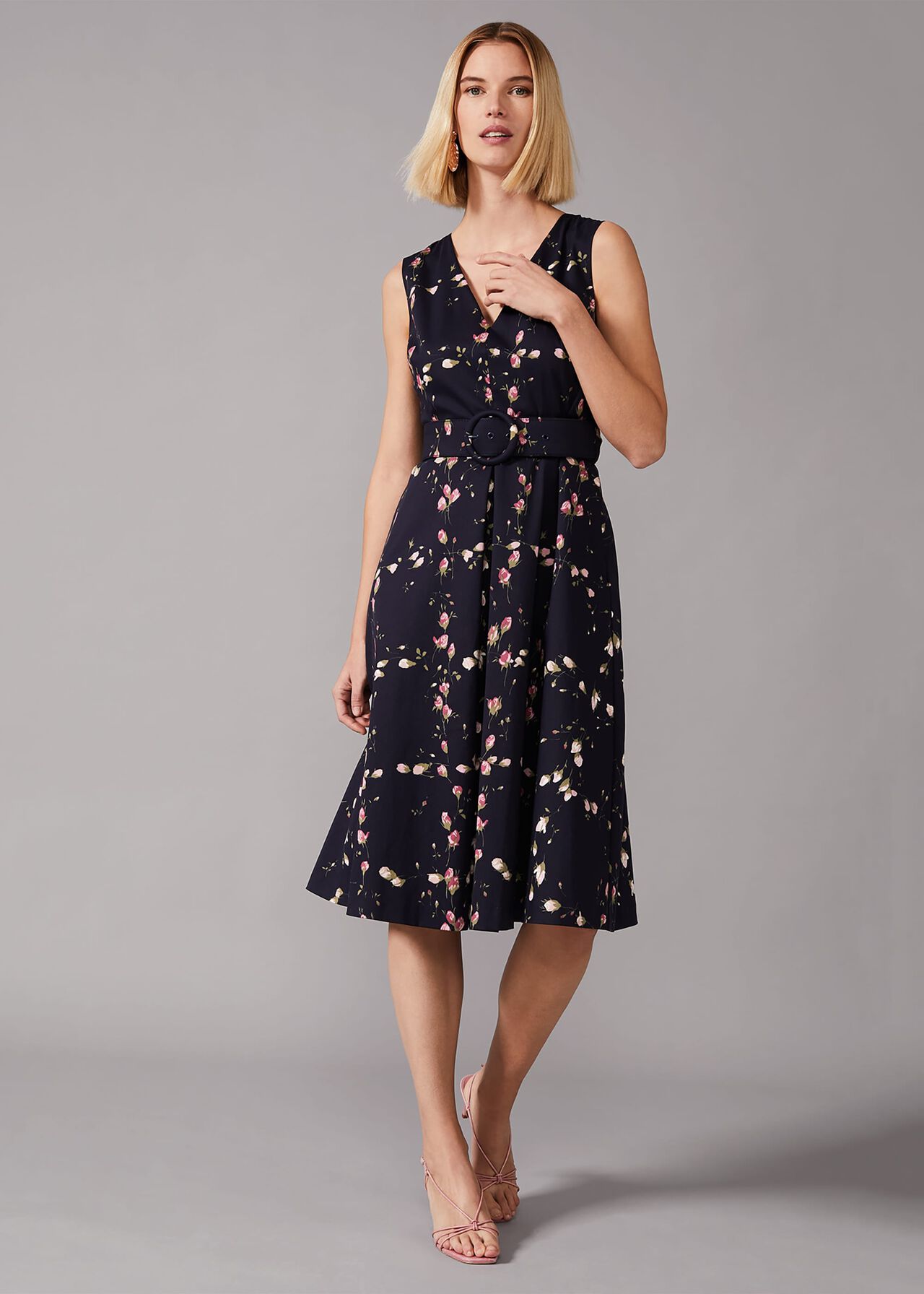 Nala Floral Fit And Flare Dress