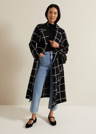 Aspen Check Drape Trench