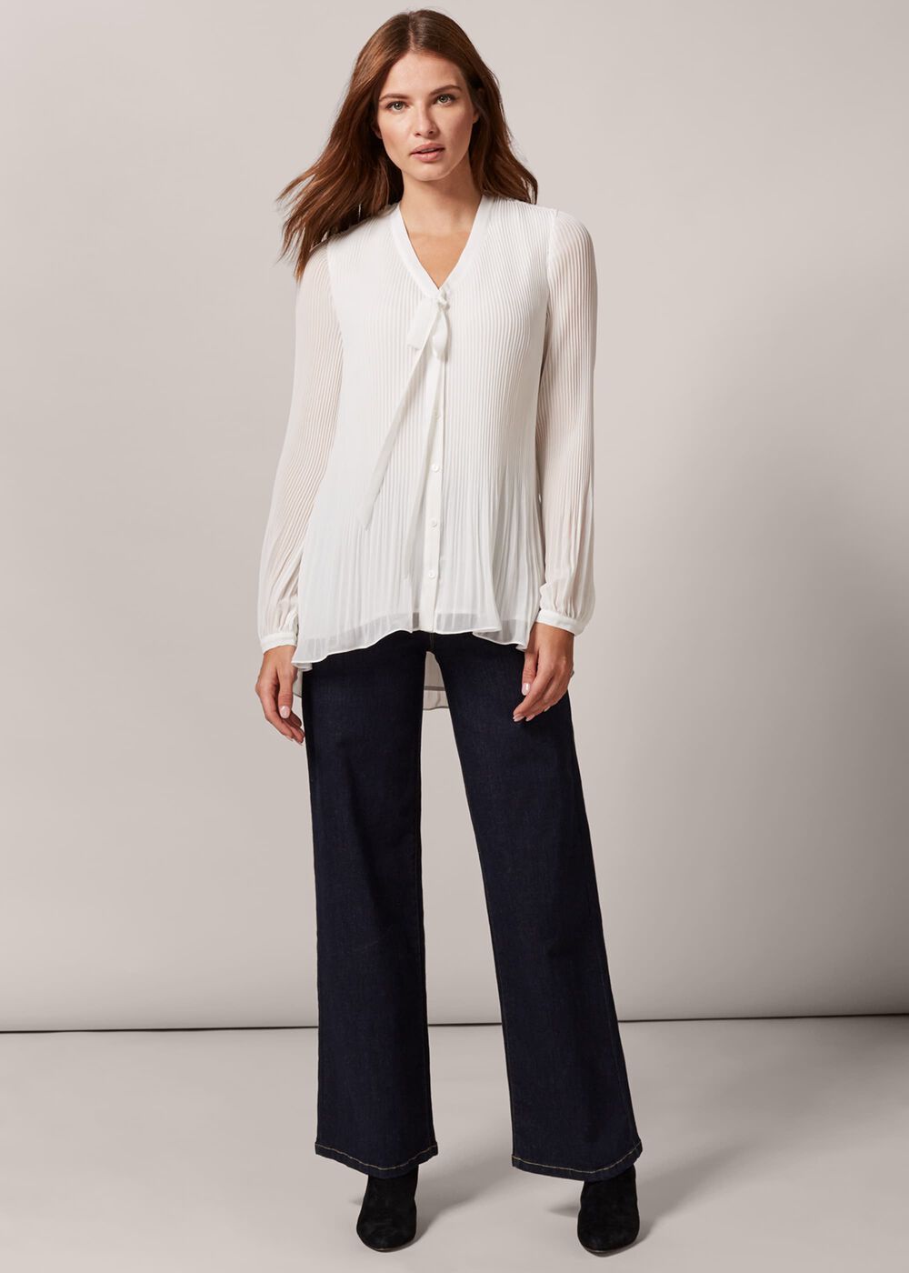 Lily-Beth Tie Pleat Blouse