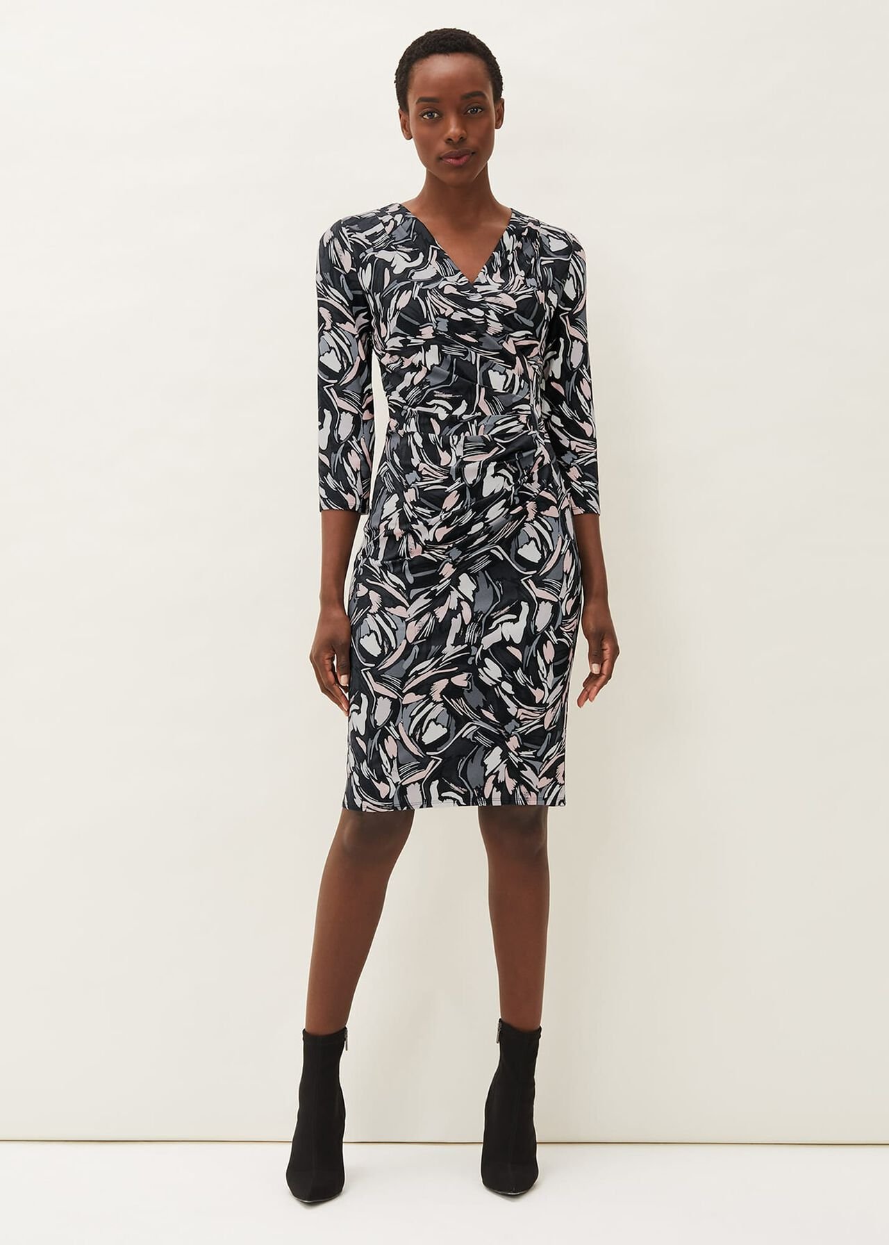 Bryony Abstract Print Jersey Dress