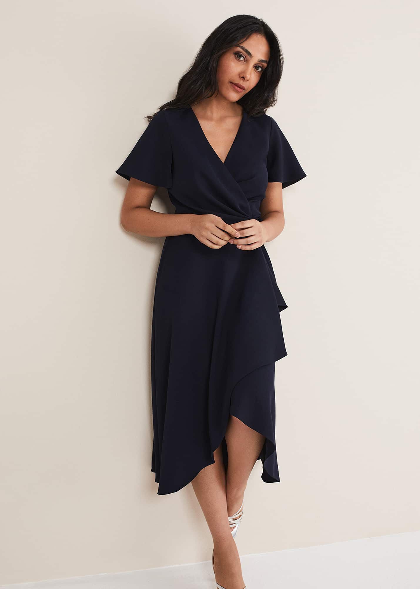 Robe Portefeuille (wrap Dress) JFW - Taille S - Imprimé Animalier - Manches Courtes - Occasion Très Bon état