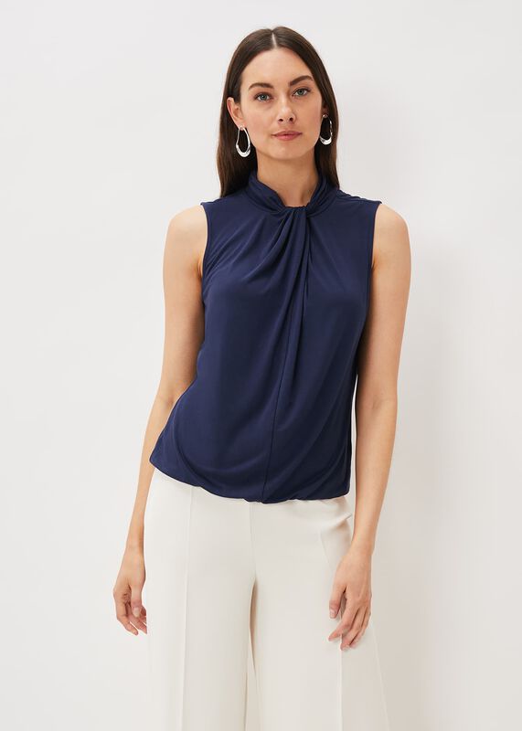 Reign Jersey Twist Neck Top