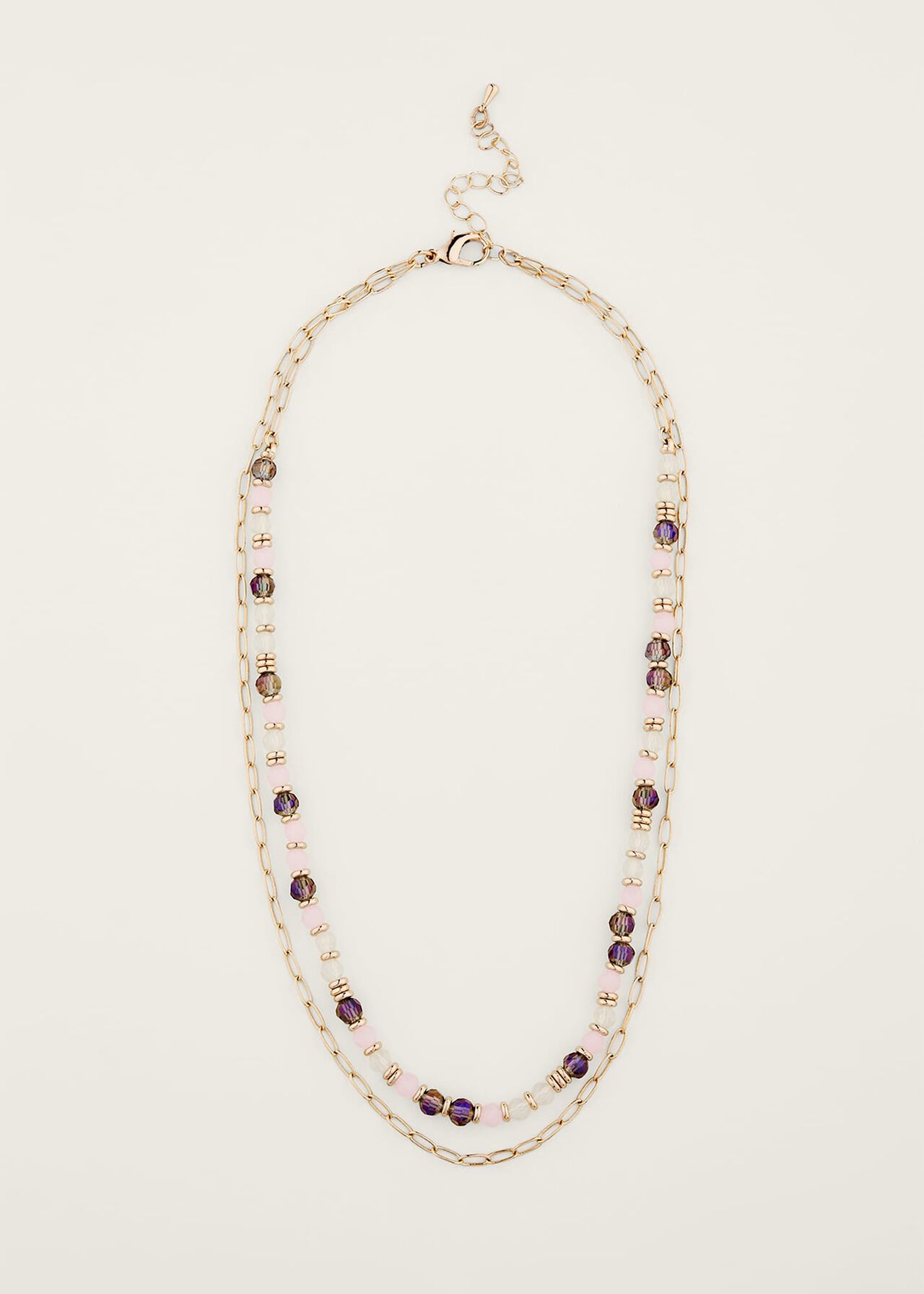 Pastel Bead Layered Necklace