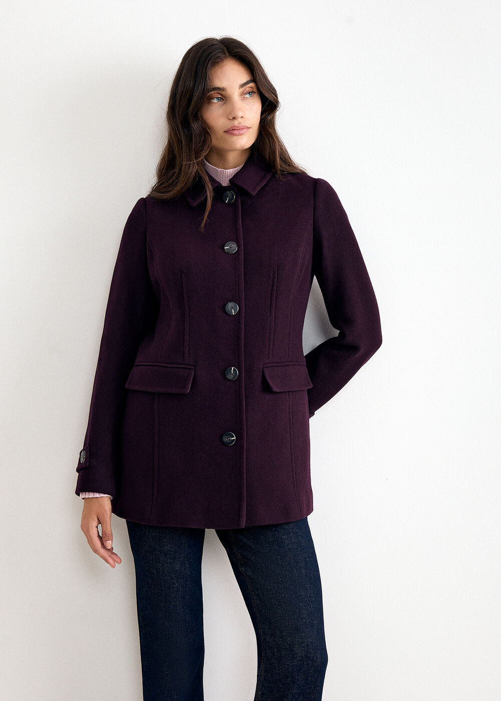 Aureliah Short Smart Wool Peacoat