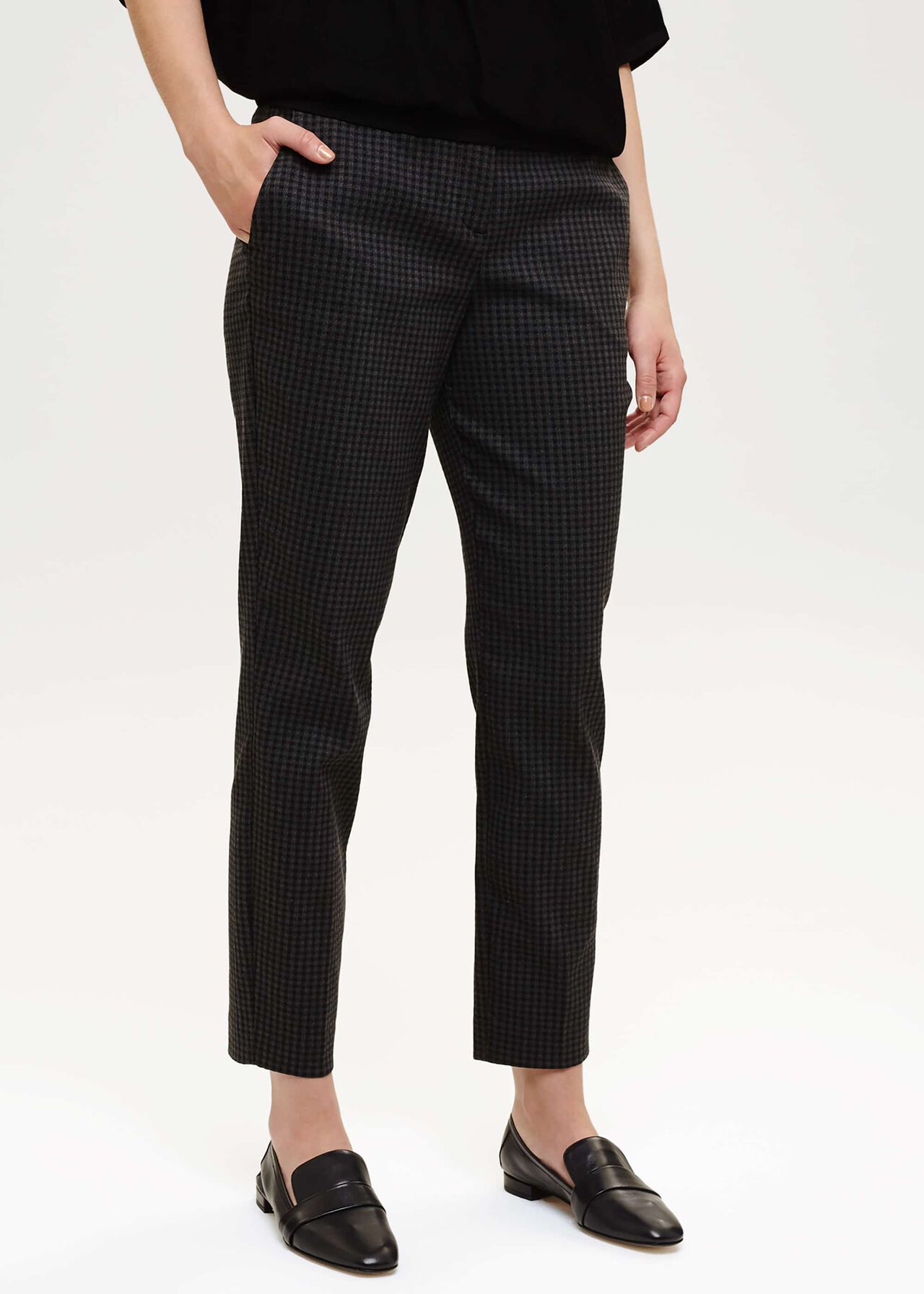 Carolyn Gingham Jacquard Trousers | Phase Eight | Phase Eight