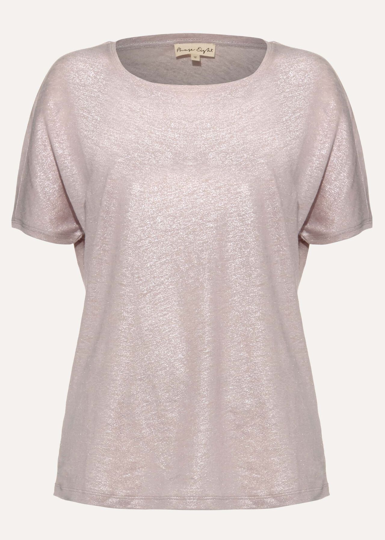 Lara Linen Shimmer Foil T-Shirt