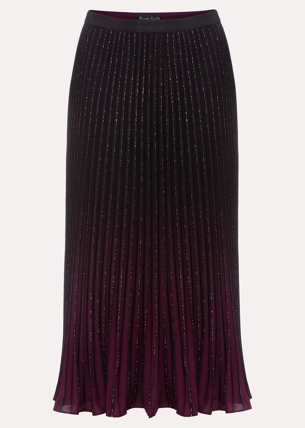 Estella Ombre Pleated Midi Skirt