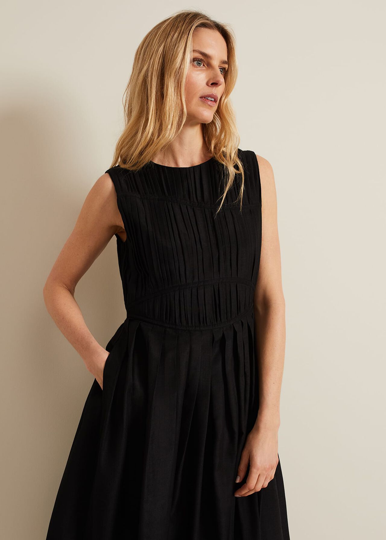 Nala Black Bodice Mini Dress