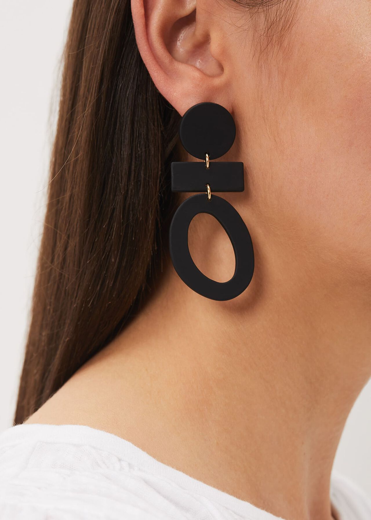 Painted Abstract Drop Earring