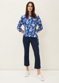Cassidy Floral Printed Tie Hem Top
