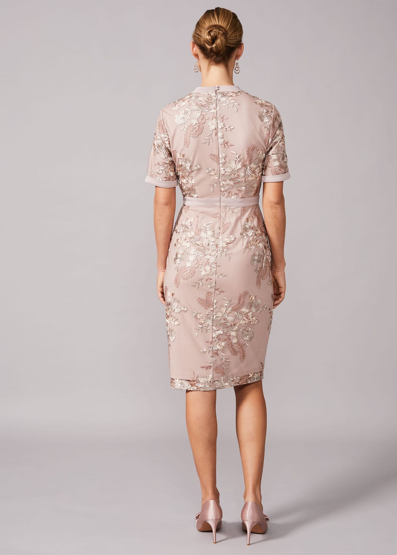 Evena Embroidered Fitted Dress