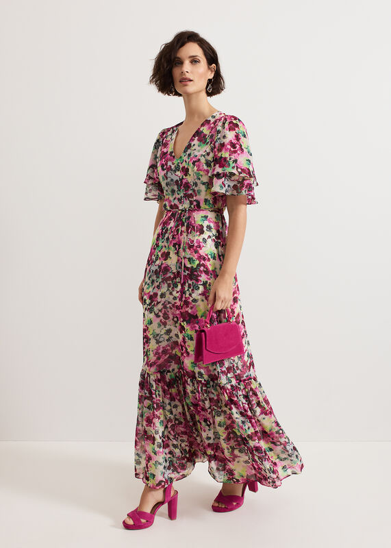 Violet Floral Dress
