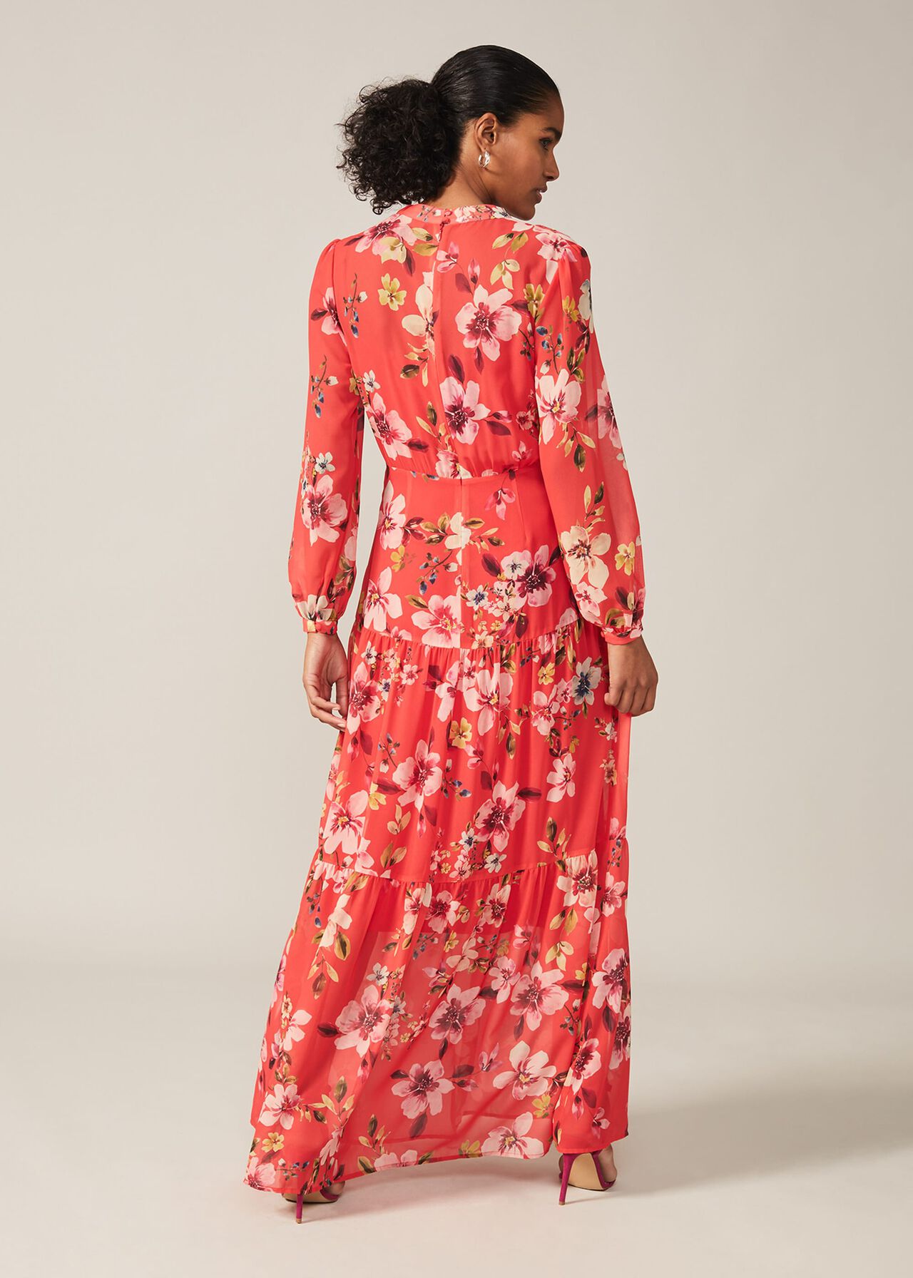 Bernadette Floral Chiffon Maxi Dress