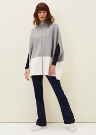 Leaha Colourblock Double Ended Zip Cape