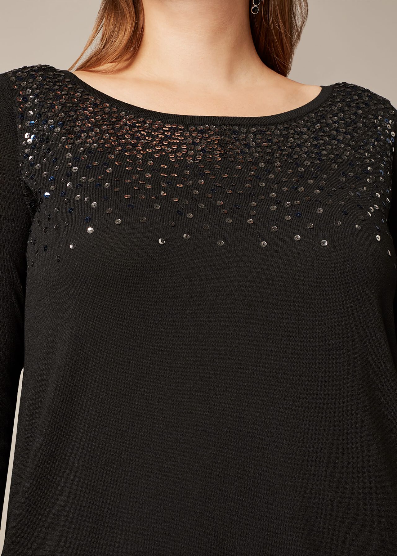 Elly Sequin Knit Top