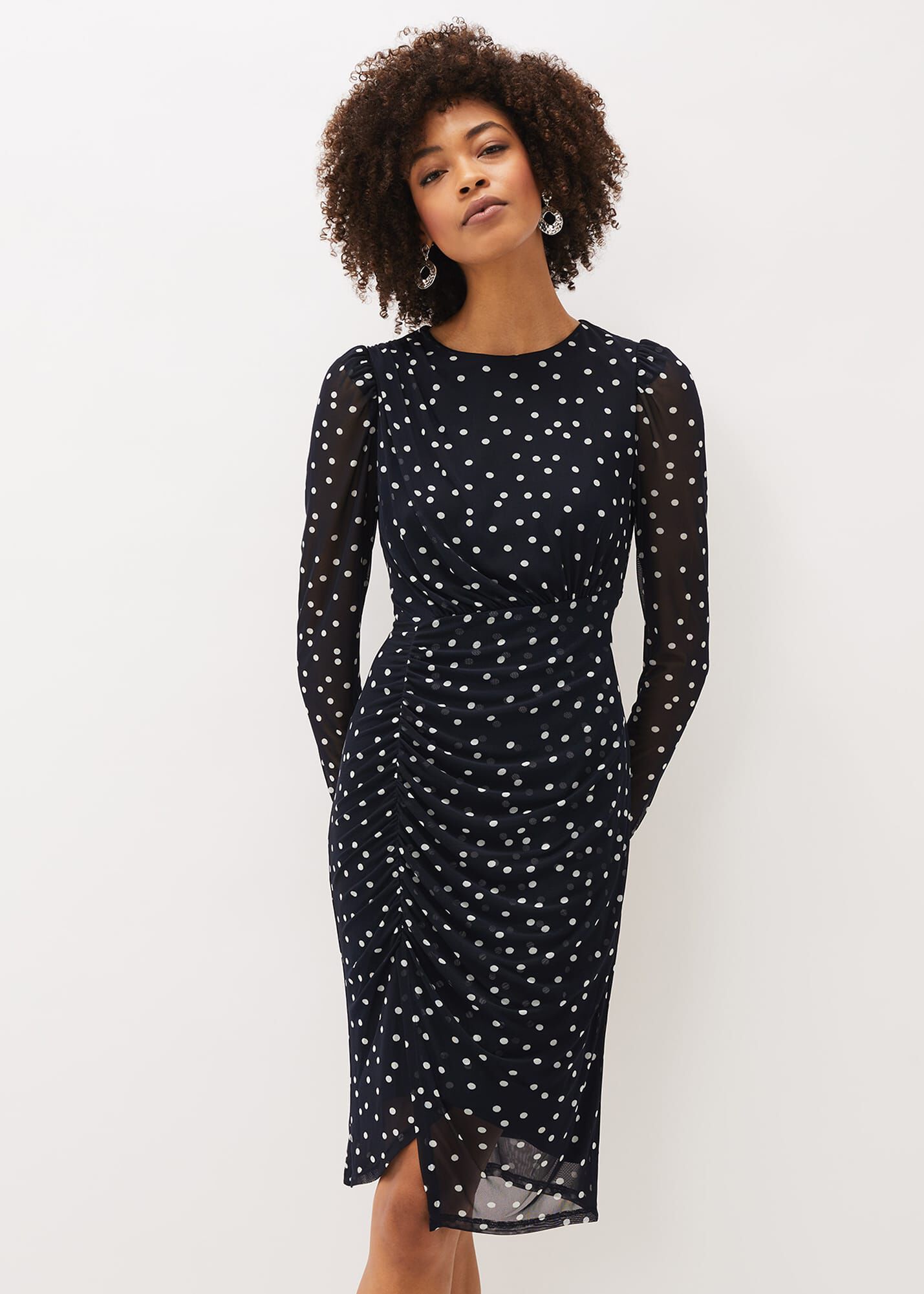 Emilia Spot Dress Outfit | Phase Eight