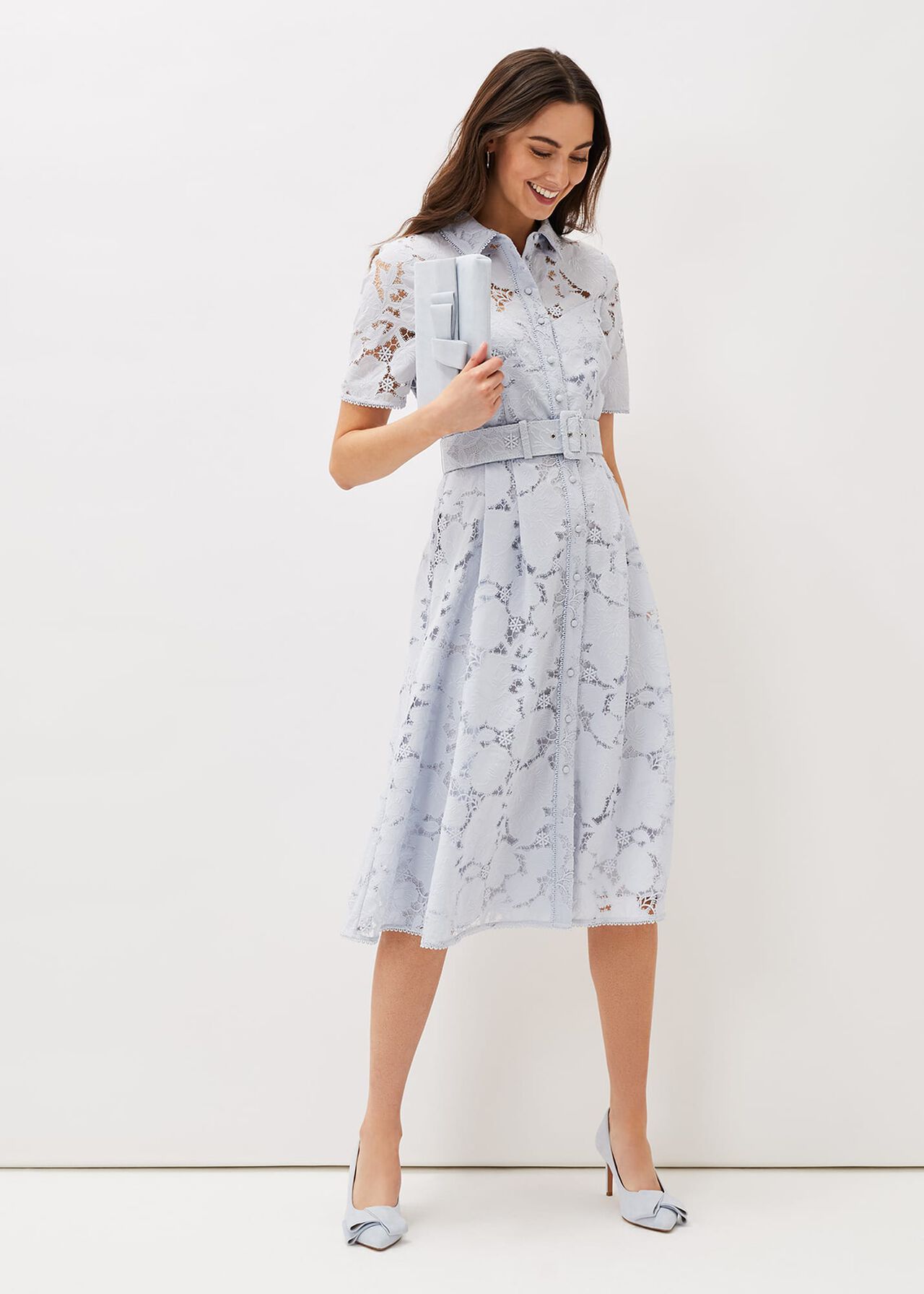 Jaynie Lace Shirt Dress