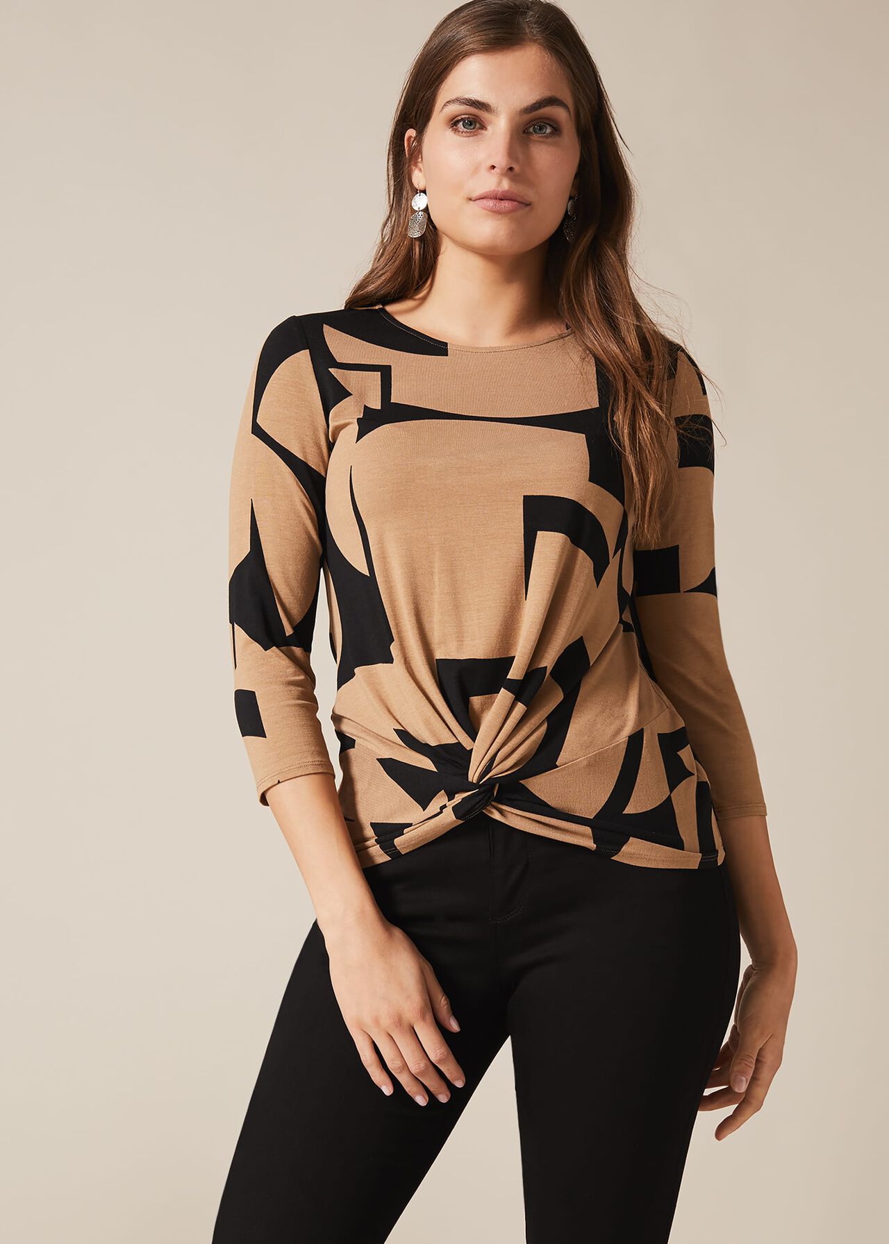 Gretchen Abstract Print Top