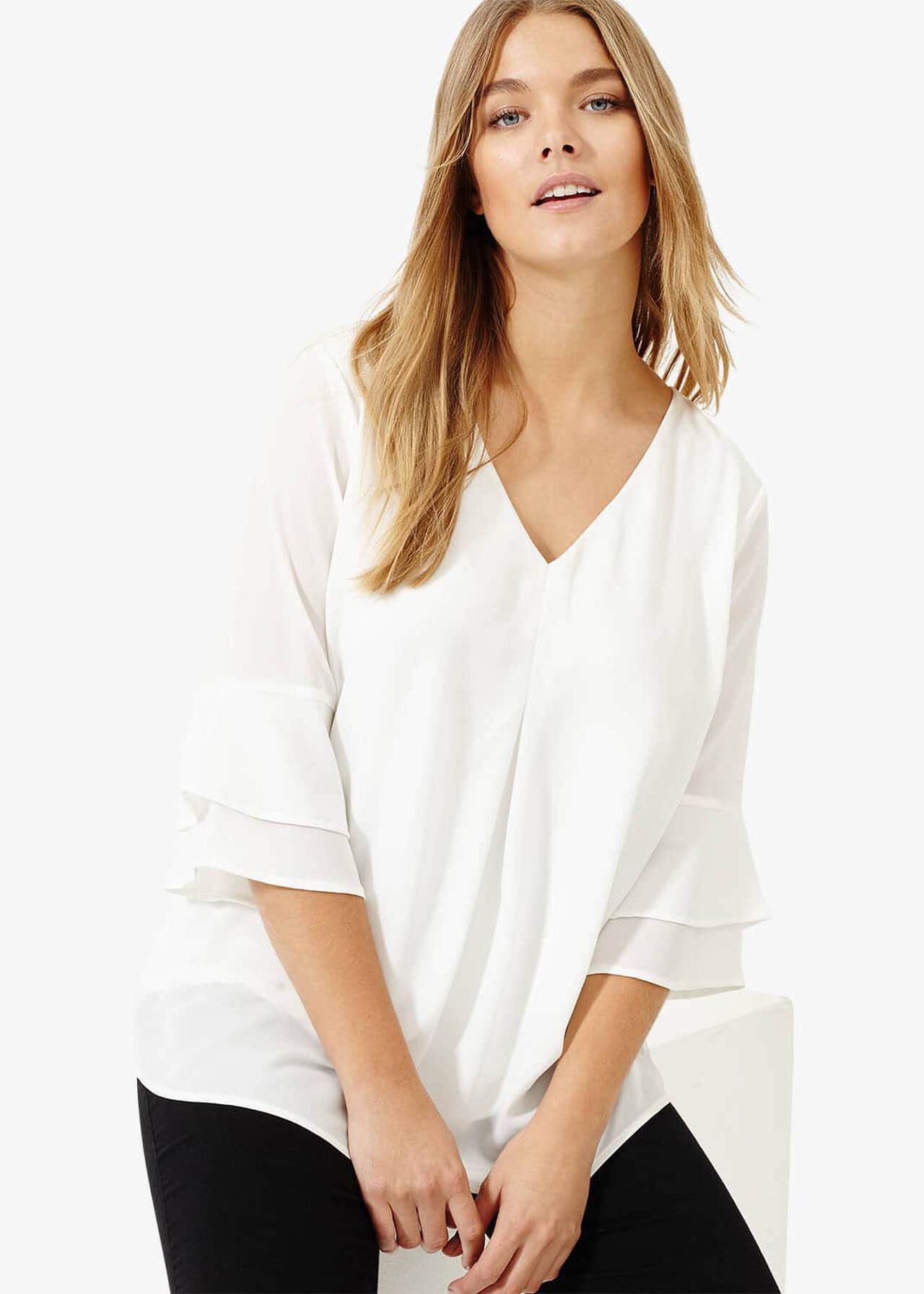 Kelly Fluted Sleeve Top