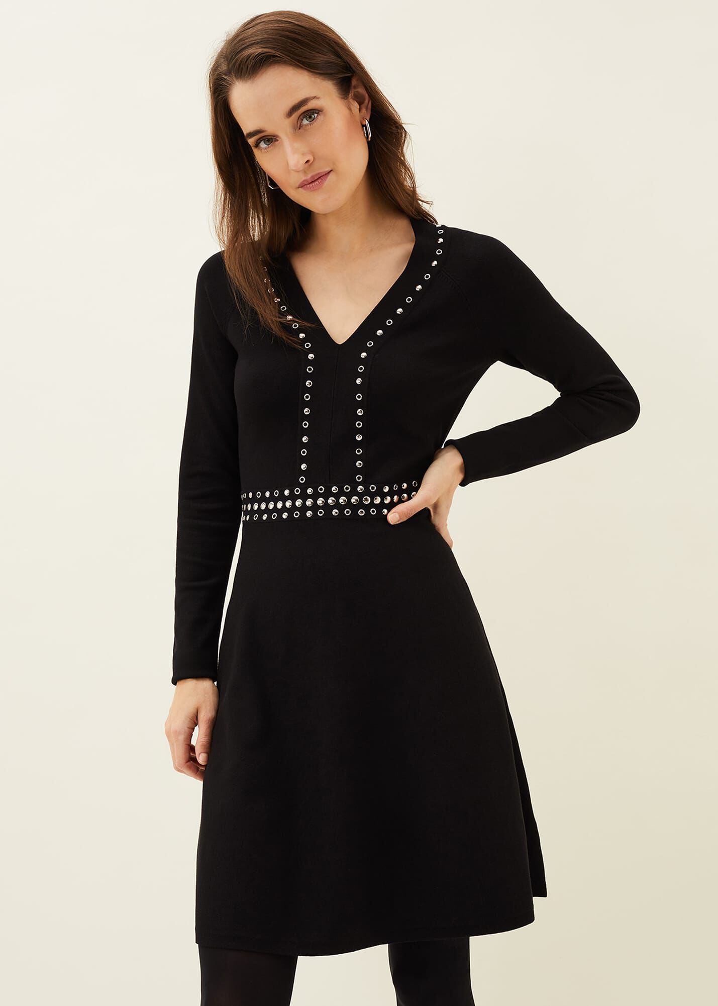 Claren Studded Knitted Dress